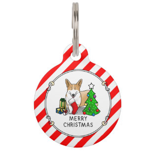Christmas 2 Pembroke Welsh Corgi (red 1) Tree Cute Pet Tag