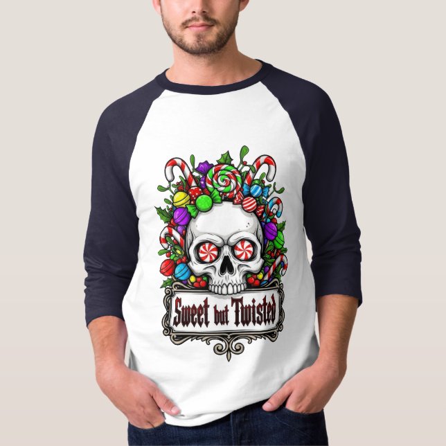 Christmas 3/4 Sleeve Raglan T-Shirt (Front)