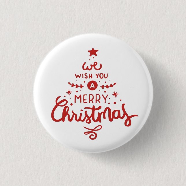Christmas  3 cm round badge (Front)