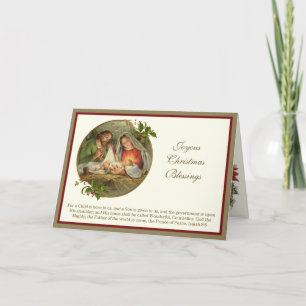 Christmas 3 Photos Religious Jesus Mary Joseph Holiday Card