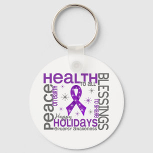 Christmas 4 Epilepsy Snowflakes Key Ring