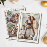 Christmas 4 Family Photo Collage Holiday Card<br><div class="desc">Celebrate the joy of the season with this modern sage green Christmas photo collage card, designed to share your warmest wishes with loved ones. Featuring space for four cherished family photos on the front, this holiday card offers a beautiful way to highlight your favourite memories of the year. The back...</div>
