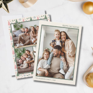 Christmas 4 Family Photo Collage Holiday Card