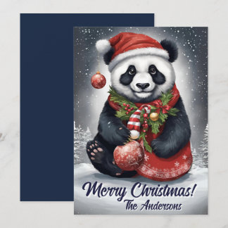 Christmas 4 panda, Happy Holidays, Christmas card
