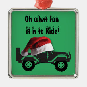 Christmas 4-Wheeler Metal Tree Decoration