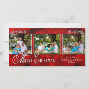 CHRISTMAS 4 X 8 PHOTO CARD - Red