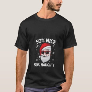 Christmas 50 Nice 50 Naughty V Neck  T-Shirt