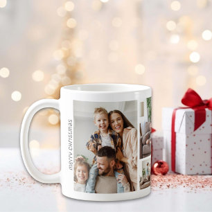 Christmas 5 Photos Collage Family Coffee Mug
