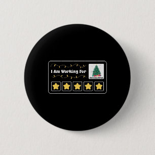 Christmas 5 Stars Xmas Tree I'm Working For Christ 6 Cm Round Badge