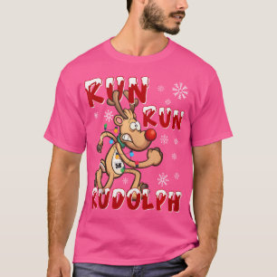 Christmas 5K Run Run Rudolph Holiday Team Running T-Shirt