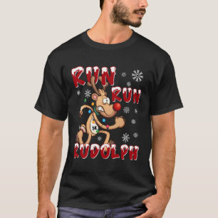 Christmas 5K Run Run Rudolph Holiday Team Running T-Shirt