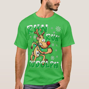 Christmas 5K Run Run Rudolph Holiday Team Running T-Shirt