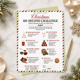 Christmas 60 Second Challenge Family Party Game
