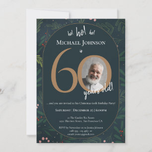 Christmas 60th Birthday Party Invitation