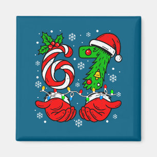 Christmas 67 Candy Cane Six Seven Meme Lights Sant Magnet