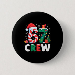 Christmas 67 Crew Brainrot Funny Candy Cane Lights 6 Cm Round Badge