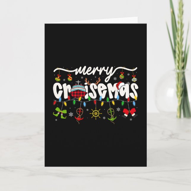 Christmas 67 Crew Brainrot Funny Candy Cane Lights Card (Front)