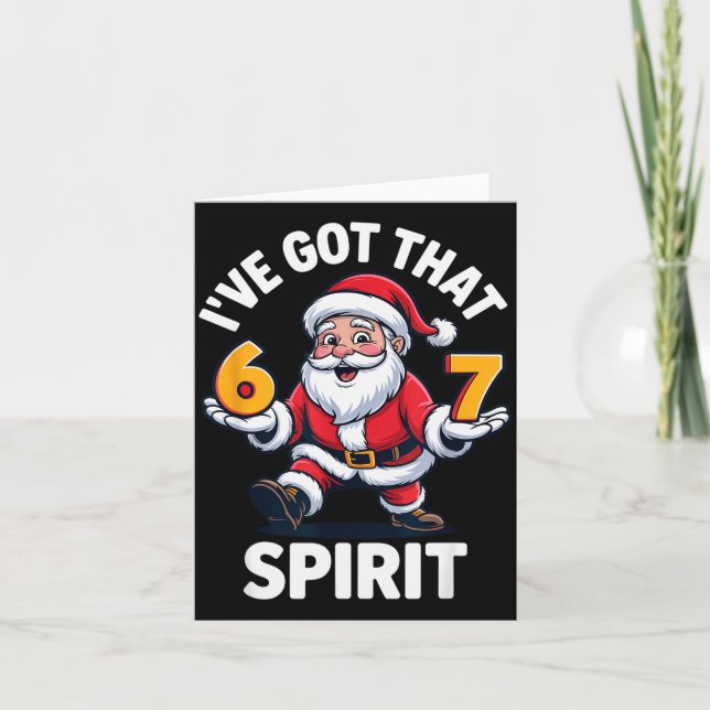 Christmas 67 Funny Xmas Six Seven Ugly Sweater 6-7 Card (Front)