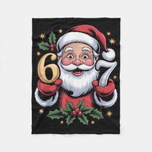 Christmas 67 Funny Xmas Six Seven Ugly Sweater 6-7 Fleece Blanket