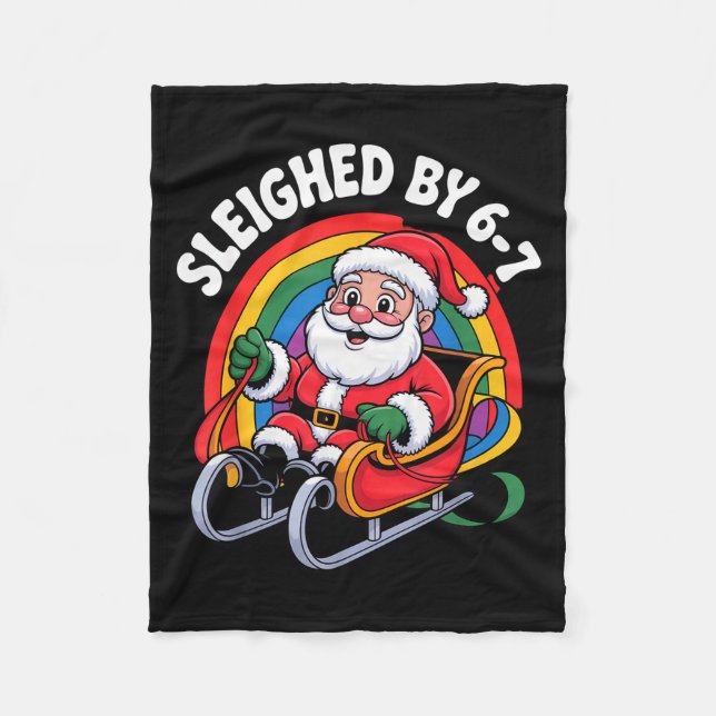 Christmas 67 Funny Xmas Six Seven Ugly Sweater 6-7 Fleece Blanket (Front)