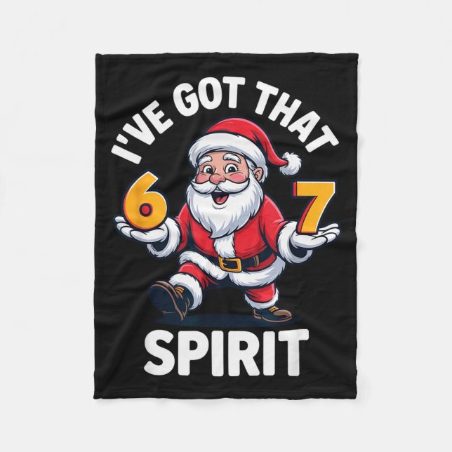 Christmas 67 Funny Xmas Six Seven Ugly Sweater 6-7 Fleece Blanket (Front)