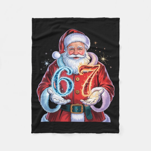 Christmas 67 Funny Xmas Six Seven Ugly Sweater 6-7 Fleece Blanket (Front)