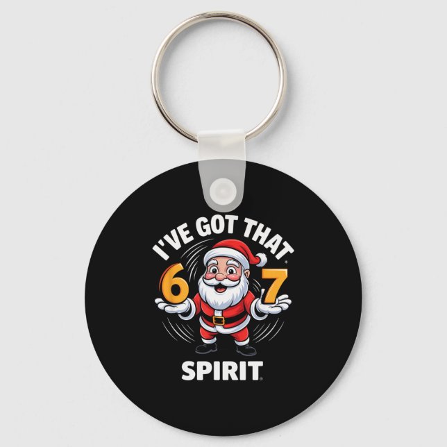 Christmas 67 Funny Xmas Six Seven Ugly Sweater 6-7 Key Ring (Front)