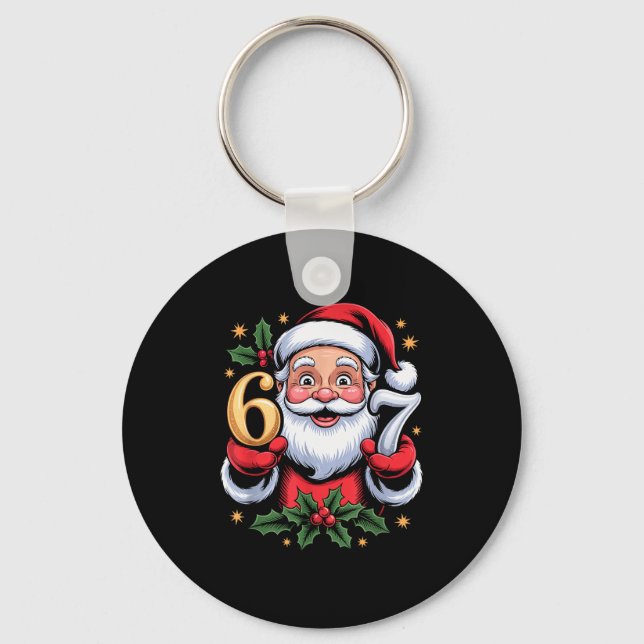 Christmas 67 Funny Xmas Six Seven Ugly Sweater 6-7 Key Ring (Front)