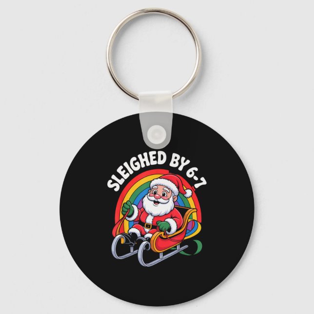 Christmas 67 Funny Xmas Six Seven Ugly Sweater 6-7 Key Ring (Front)
