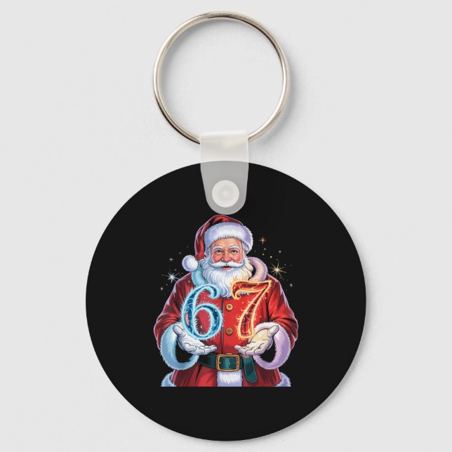 Christmas 67 Funny Xmas Six Seven Ugly Sweater 6-7 Key Ring (Front)