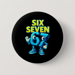 Christmas 67 Meme Design Funny Six Seven Hands 6 7 Cm Round Badge