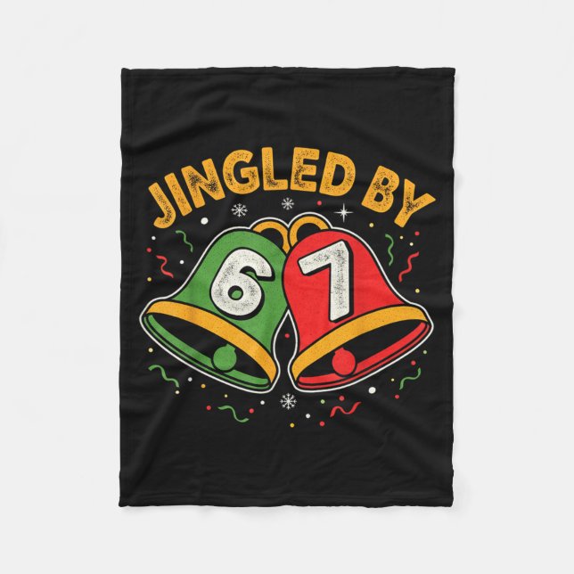 Christmas 67 Meme Design Funny Six Seven Hands 6 7 Fleece Blanket (Front)