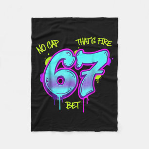 Christmas 67 Meme Design Funny Six Seven Hands 6 7 Fleece Blanket