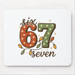 Christmas 67 Meme Six Seven 6-7 Funny Internet Jok Mouse Mat
