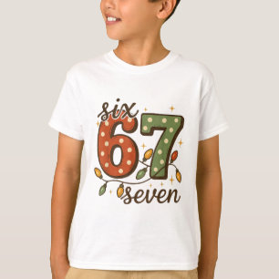 Christmas 67 Meme Six Seven 6-7 Funny Internet Jok T-Shirt
