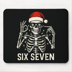 Christmas 67 Meme Skeleton With Santa Hat For Men Mouse Mat