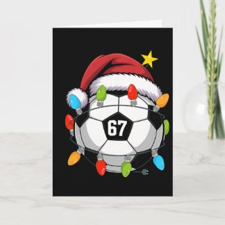 Christmas 67 Meme Soccer Ll Santa Hat Funny Xmas B Card
