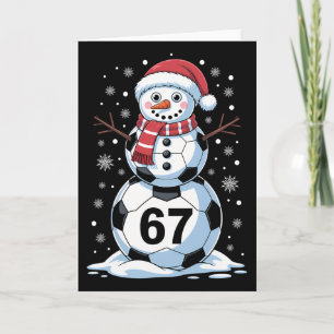 Christmas 67 Meme Soccer Snowman Tree Funny Xmas B Card