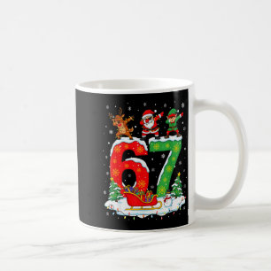 Christmas 67 Six Seven Meme Gen Alpha Reindeer San Coffee Mug