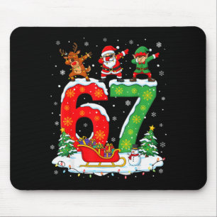 Christmas 67 Six Seven Meme Gen Alpha Reindeer San Mouse Mat