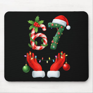 Christmas 67 Six Seven Meme Pajamas Holiday Gen Al Mouse Mat