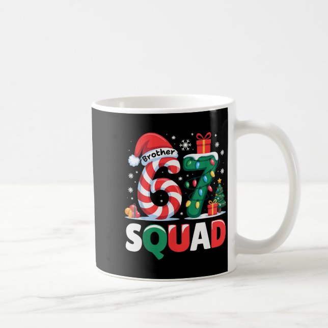 Christmas 67 Squad Brother 6-7 Funny Matching Cand Coffee Mug (Right)