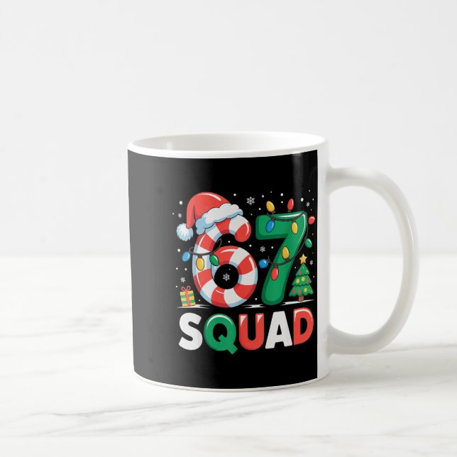 Christmas 67 Squad Funny Candy Cane Lights Holiday Coffee Mug (Right)