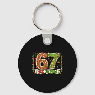 Christmas 67 Xmas Gen Rizzmas 6 7 Santa Brainrot M Key Ring