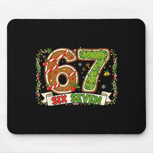 Christmas 67 Xmas Gen Rizzmas 6 7 Santa Brainrot M Mouse Mat (Front)