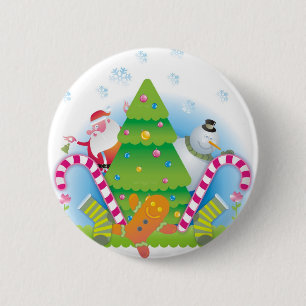 christmas 6 cm round badge