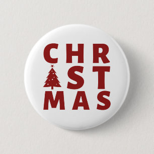 CHRISTMAS 6 CM ROUND BADGE