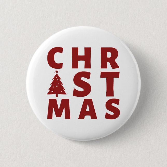 CHRISTMAS 6 CM ROUND BADGE (Front)