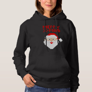 Christmas 8 Bit Pixel Santa Claus Hoodie