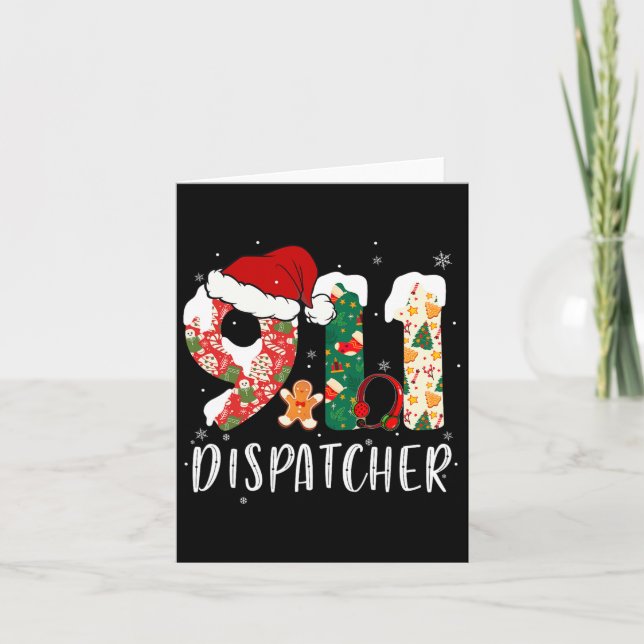 Christmas 911 Dispatcher  Card (Front)
